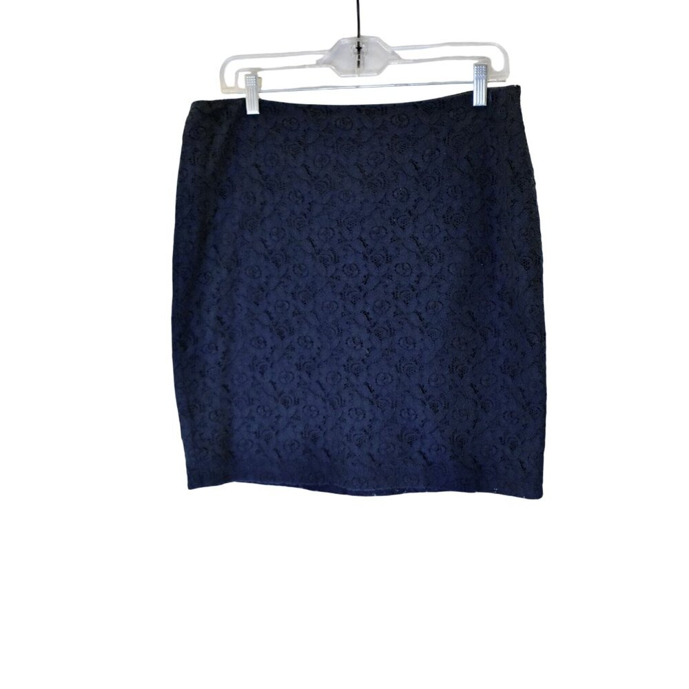 Women's Leyla Navy Blue Lace Pencil Skirt Lined Size 10